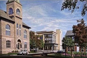 New Courthouse image along with historic courthouse.