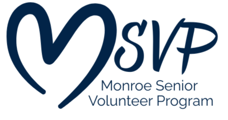 Logo for Monroe Senior Volunteer Program (MSVP).