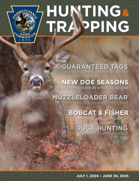 2023-2024 Hunting & Trapping Digest with big buck on front cover