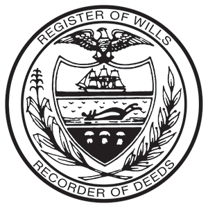 Back seal for Register of Wills and Recorder of Deeds